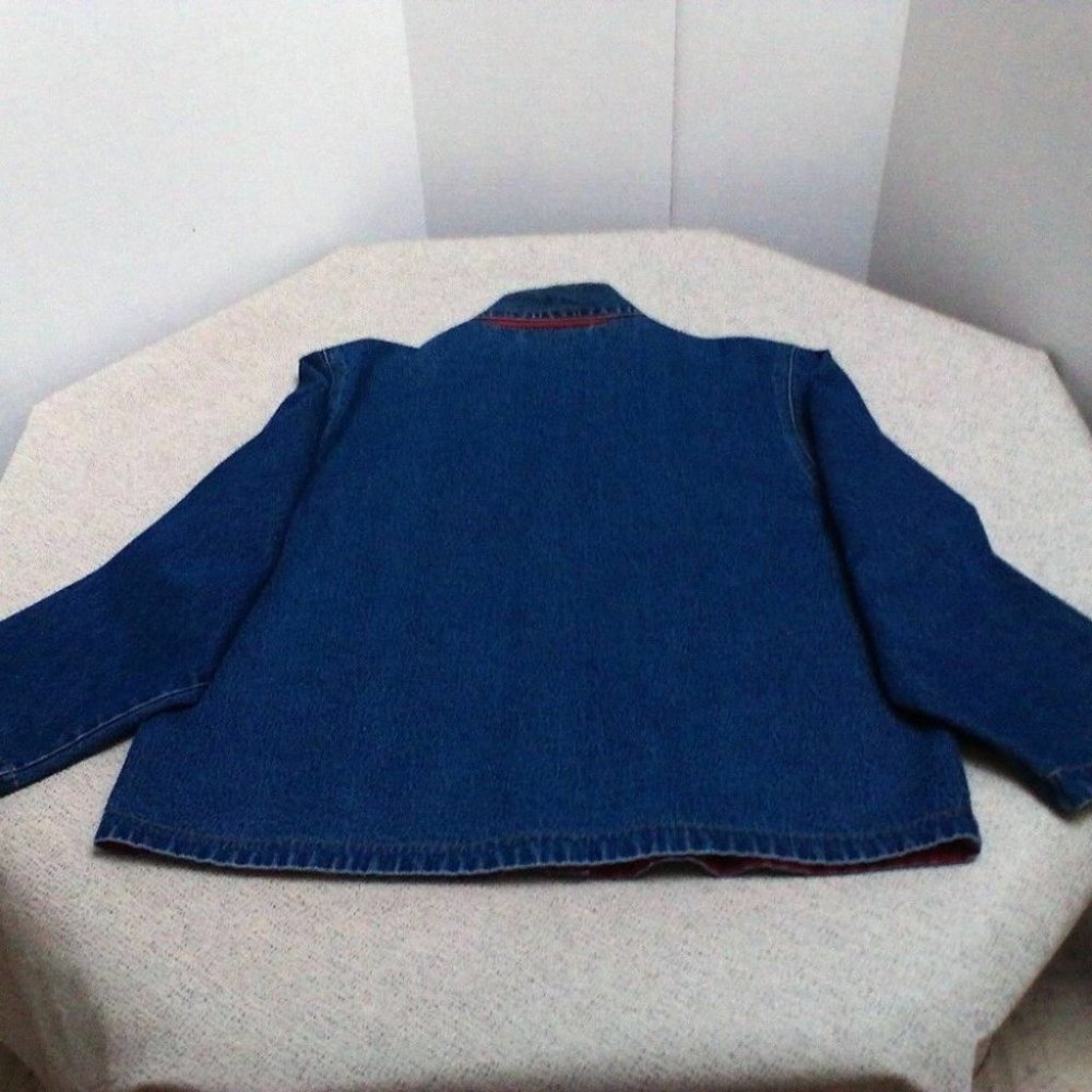 Jane Ashley Women's Shirt Embroidered Denim Cotton Long Sleeve Medium Blue Large - Picture 12 of 16